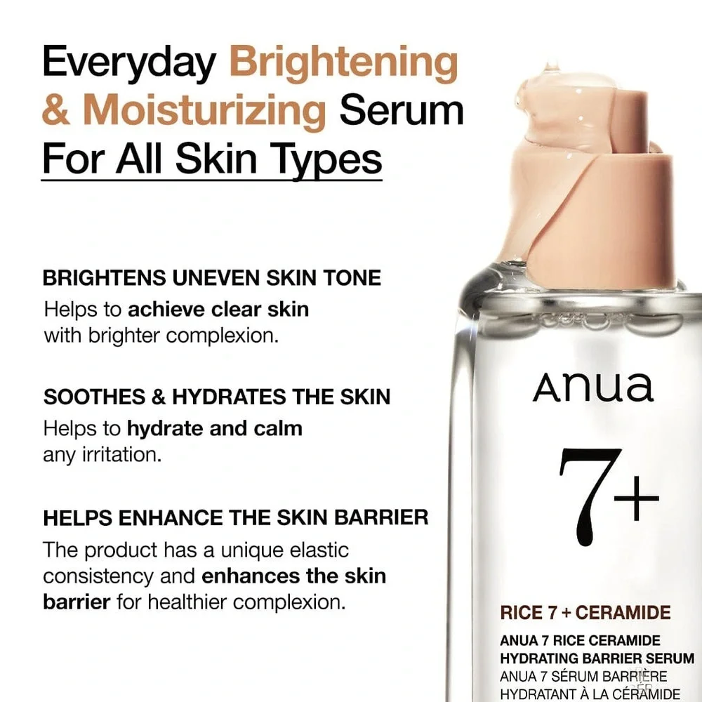 🎀 Anua 7+ Rice + Ceramide Hydrating Barrier Serum 🎀